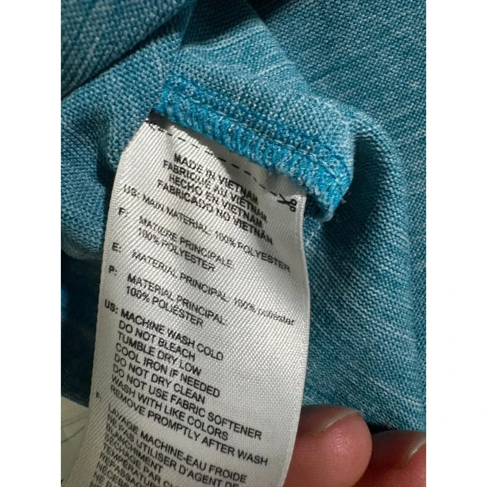 Adidas Golf Men's XL Teal Heather Performance Polo Shirt Short Sleeve